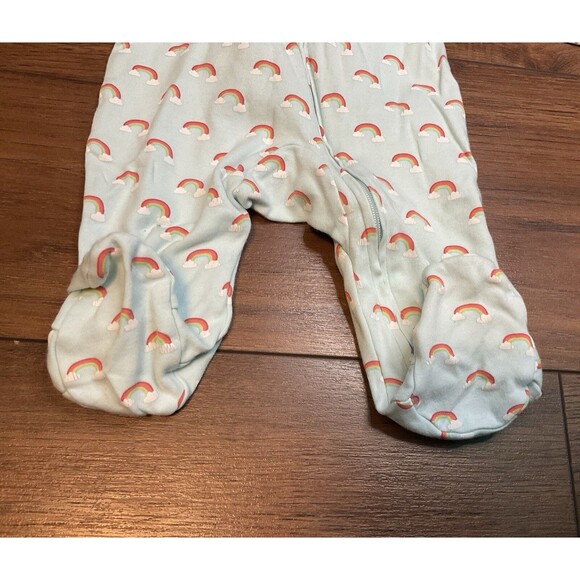 Carters Lot Of 2 Baby Girl Sleepers 3 Months Zipper Footed Rainbow Butterfly - Picture 2 of 9